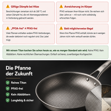 Lade das Bild in den Galerie-Viewer, TitanPur Pro – Beschichtungsfreie Titanpfanne ohne PFAS & PTFE | 26 cm