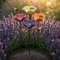 Fiori d'api fatti a mano – Fontanelle per api in ceramica resistenti alle intemperie, set da 4