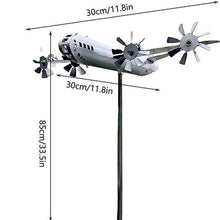 Carica l'immagine nel visualizzatore di Gallery, Mulino a vento artigianale a forma di aereo B-29 Superfortress
