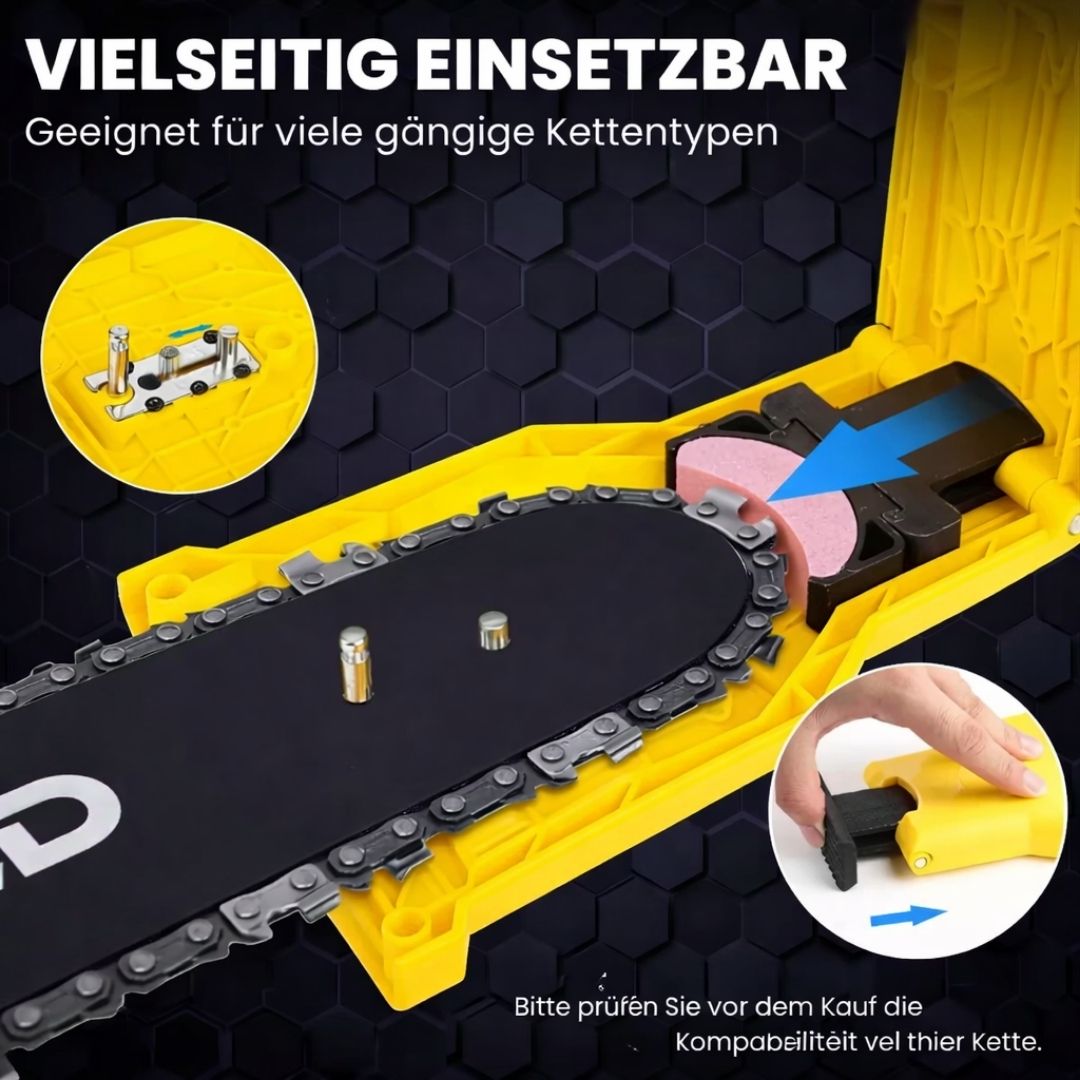 Affilacatene universale UltraSaw per i più comuni modelli di motoseghe