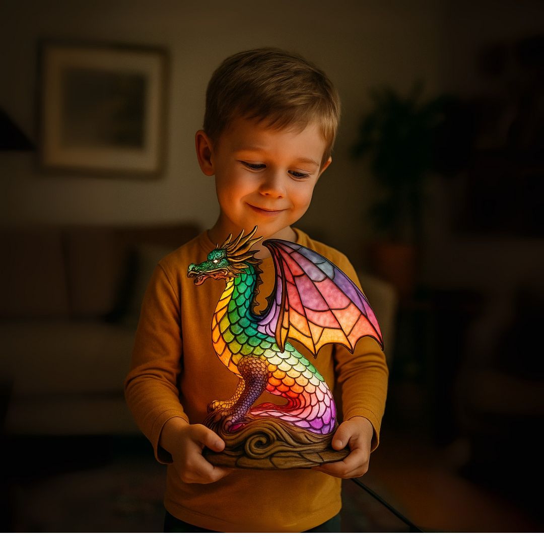LeuchtDrache - lampada fatta a mano che fa brillare i cuori