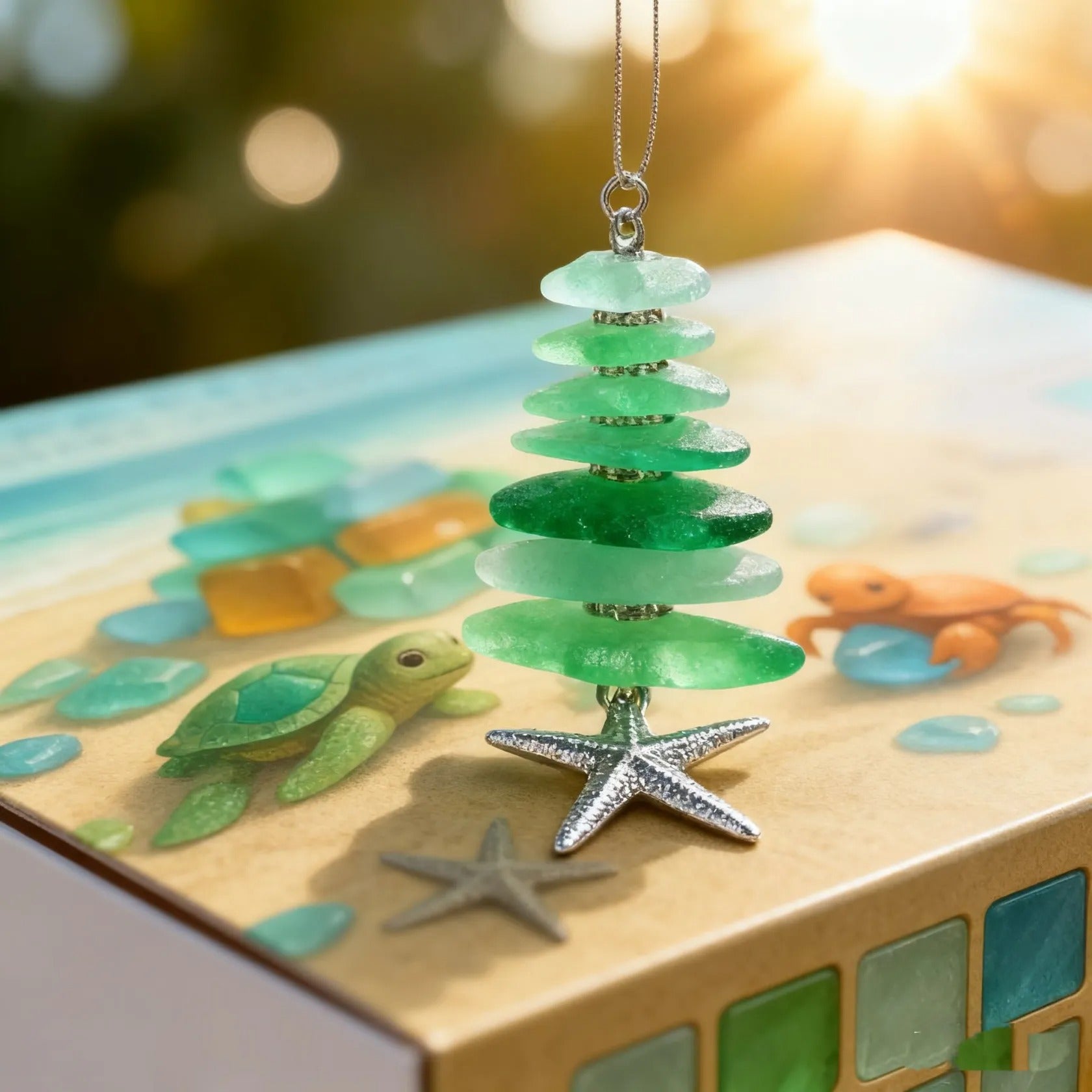 Magico Calendario dell'Avvento di vetro di mare