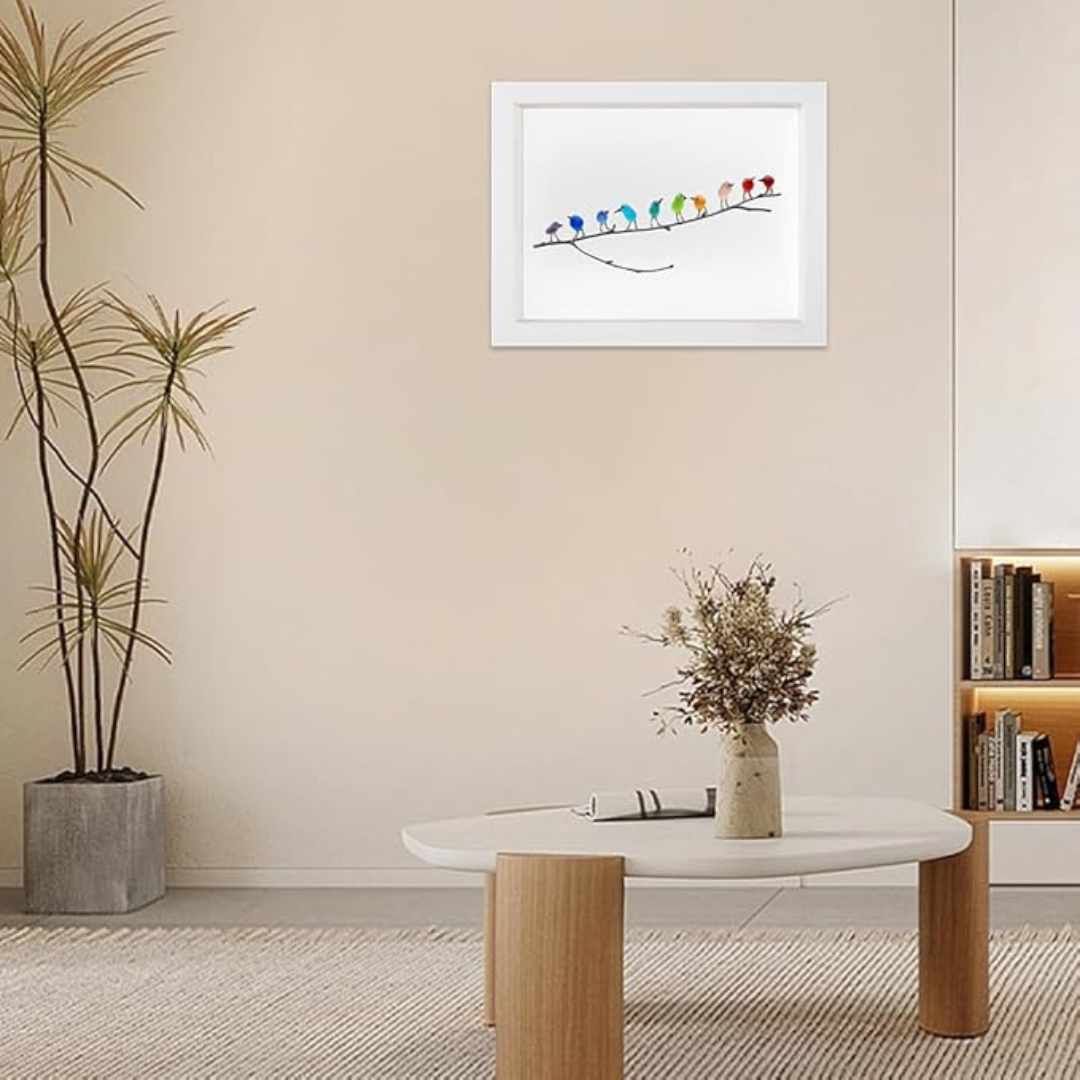 MeerglasLiebe™ - Quadro da parete fatto a mano con vero vetro marino