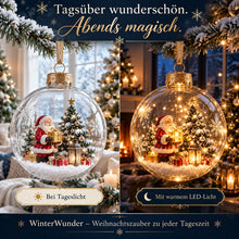 Carica l'immagine nel visualizzatore di Gallery, WinterWunder – leuchtende 3D-Weihnachtskugel mit Miniaturwelt
