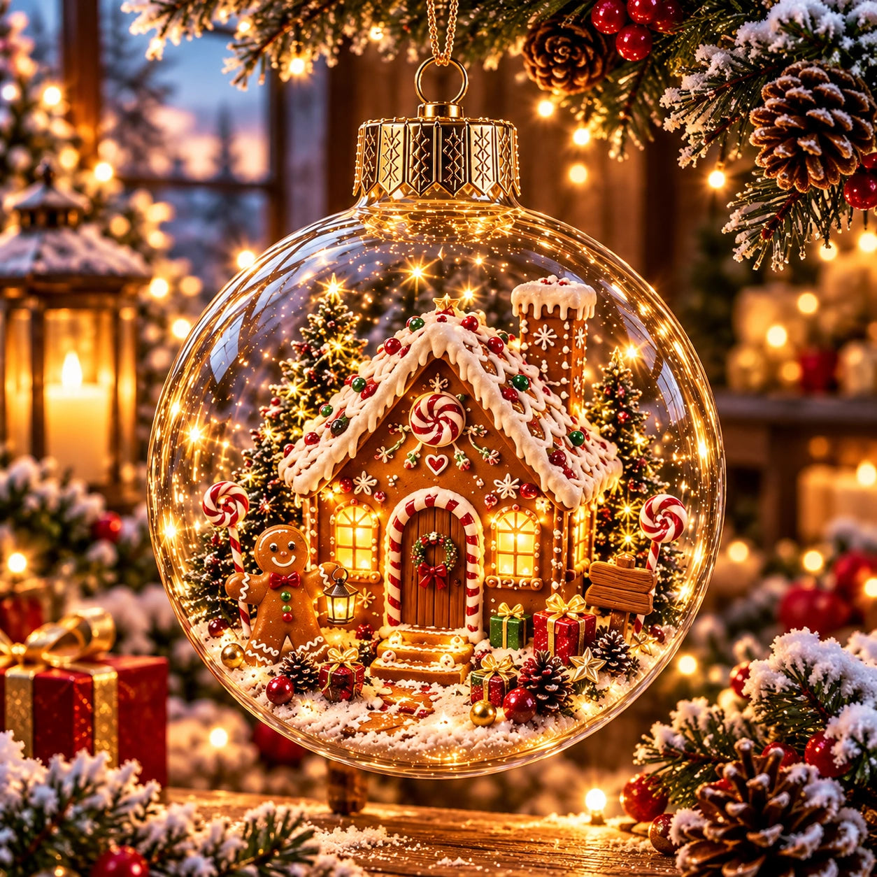 WinterWunder – leuchtende 3D-Weihnachtskugel mit Miniaturwelt