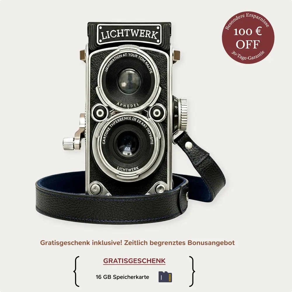 Lichtwerk RetroCam TLR – Fotocamera digitale vintage con look da pellicola