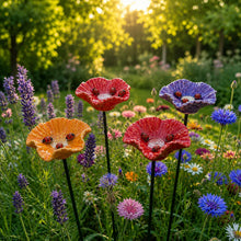 Carica l'immagine nel visualizzatore di Gallery, Abbeveratoi in ceramica con fiori di coccinella
