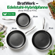 Carica l'immagine nel visualizzatore di Gallery, BratWerk – Edelstahl-Hybridpfanne ohne PFAS &amp; PTFE
