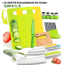 Carica l'immagine nel visualizzatore di Gallery, Set da cucina Montessori per bambini, sicuro e biologico, incl. 2 taglieri GRATIS per bambini
