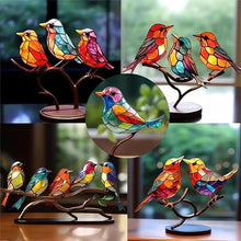 Carica l'immagine nel visualizzatore di Gallery, Scultura di uccello artigianale e colorata – perfetta per la casa, l'ufficio o come regalo

